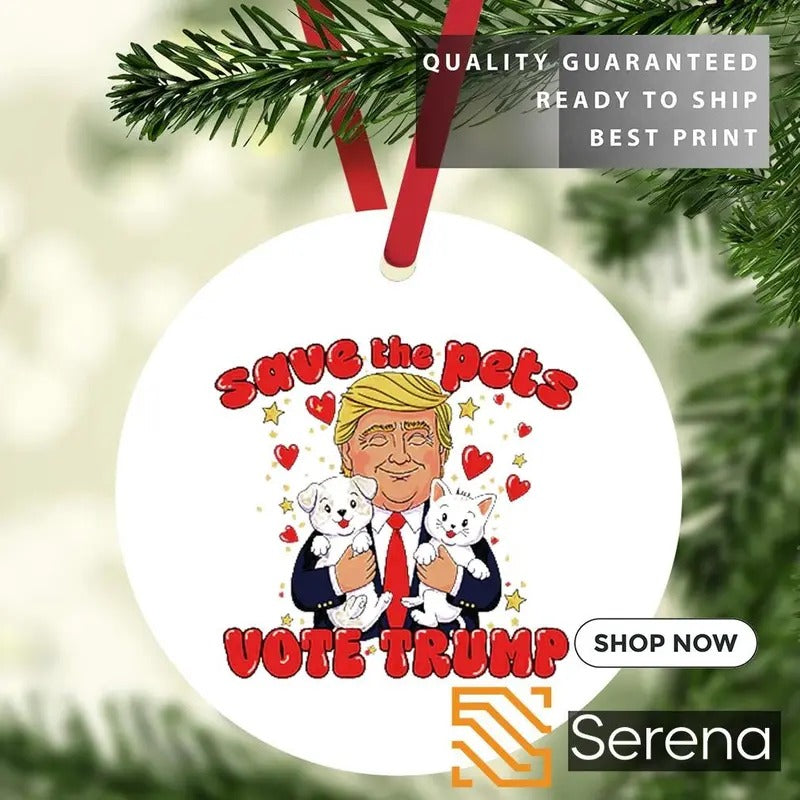 Save the pets vote Trump ornament T-Shirts, Hoodie, Sweatshirt | InkThreadWorks.com