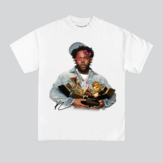 Say Drake K Dot Kitty Super Star Graphic Rap Tee Shirt 5x cahmps Top Streetwear New Design Halftimee