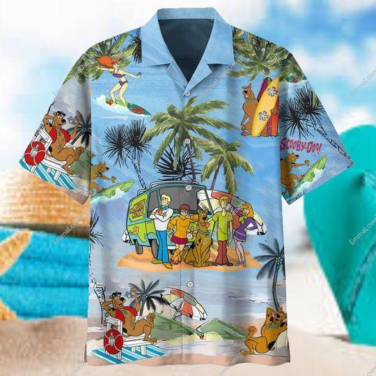 Scooby doo hawaiian shirt, hawaiian shirt gift for family and friend 2709372