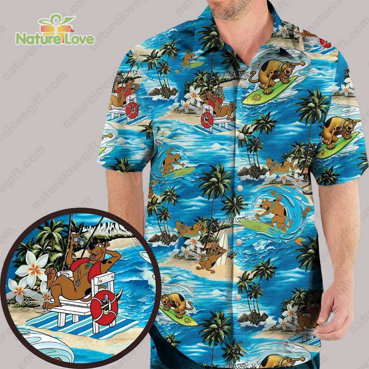 Scooby Doo Surfing Tropical Vibes Scooby Doo Hawaiian Shirt