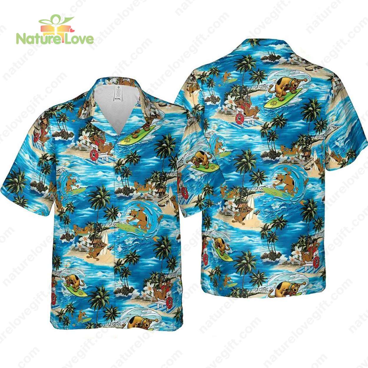 Scooby Doo Surfing Tropical Vibes Scooby Doo Hawaiian Shirt