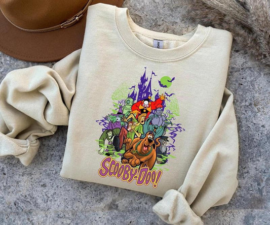 Scooby Doo Vintage T Shirt Horror Movie Tee, Halloween T Shirt Halloween Gifts, Scooby Doo Halloween Shirt