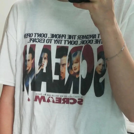 Scream Shirt , 90s Shirt , Retro Tshirt , Horror Movie Shirt , Aesthetic Clothing , Horror Shirt , Halloween Shirt , Funny Halloween Tshirt