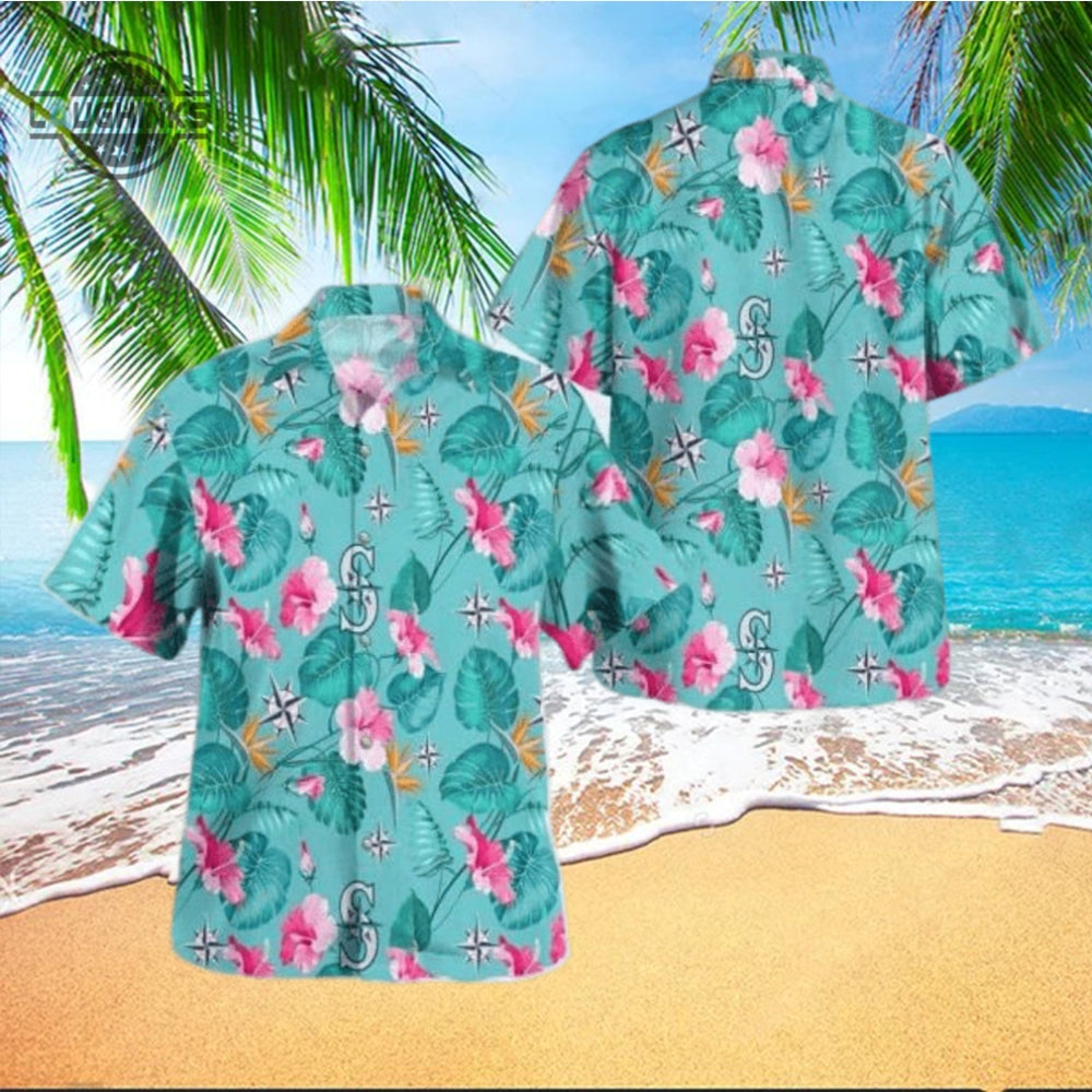 Seattle Mariners Aloha Shirt 2023 Mariners Hawaiian Shirt And Hawaiian Shorts Inspired By Seattle Mariners Hawaiian Shirt Night 2023