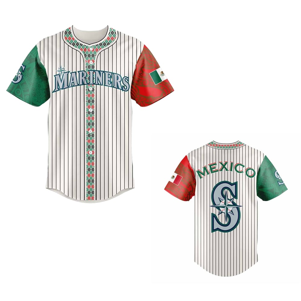 Seattle Mariners Mexican Heritage Night 2025 Baseball Jersey - Grishko.com