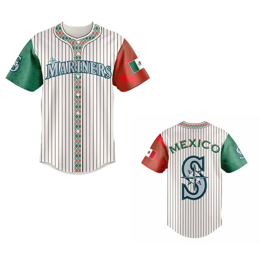 Seattle Mariners Mexican Heritage Night 2025 Baseball Jersey - Grishko.com