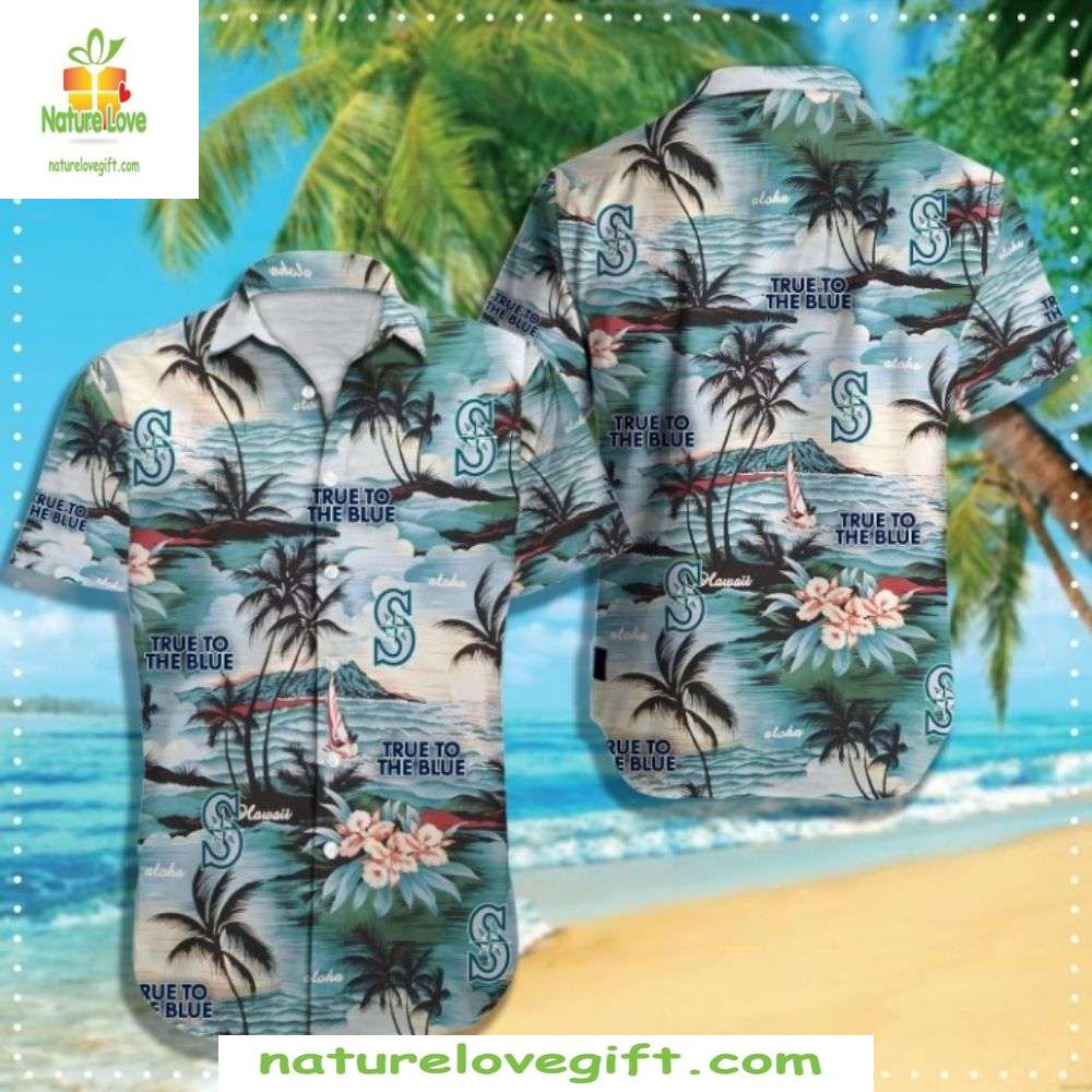 Seattle Mariners Hawaiian Shirt MLB Beach Aloha Baseball Apparel