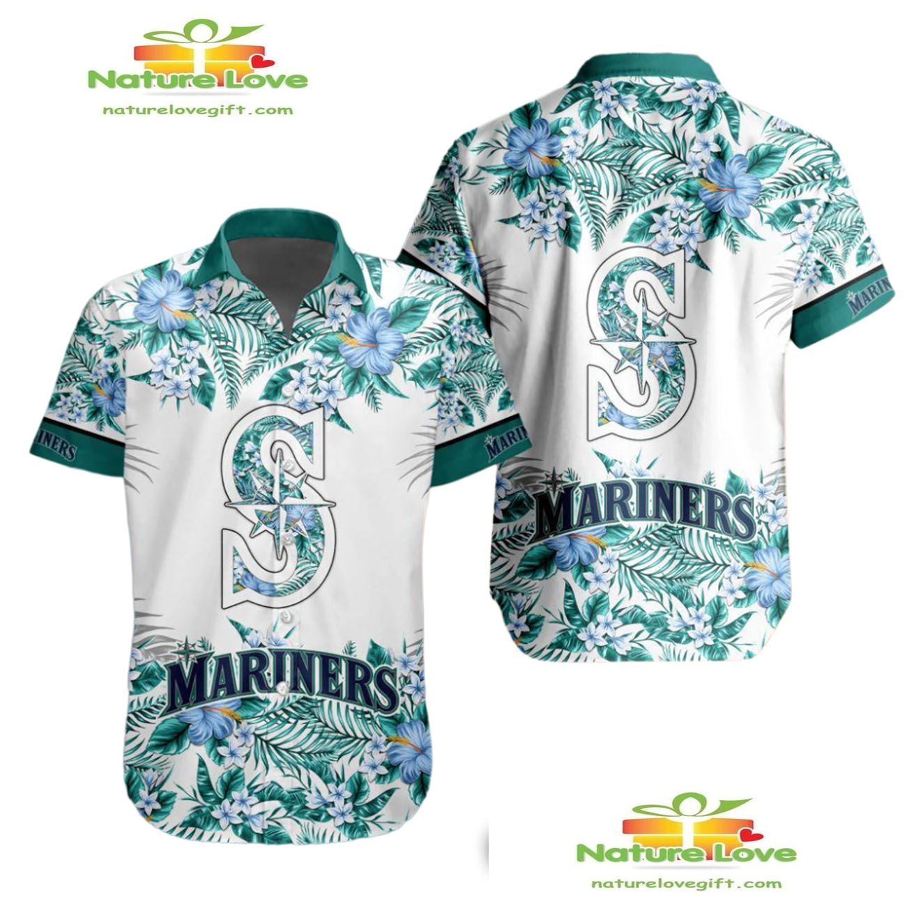Seattle Mariners Hawaiian Shirt Tropical Flower Design for Men Women