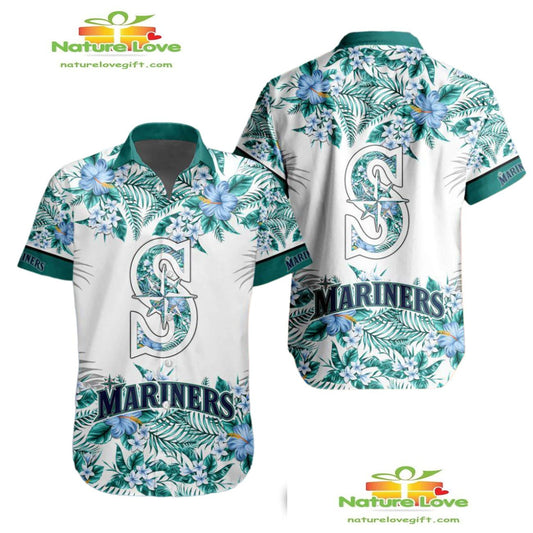 Seattle Mariners Hawaiian Shirt Tropical Flower Design for Men Women