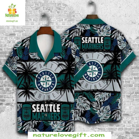 Seattle Mariners Teal Vintage Hawaiian Shirt MLB Baseball Apparel