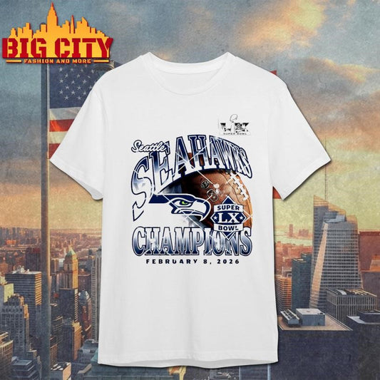 Seattle Seahawks Super Bowl Lx Champions Football February 8 2026 Shirt