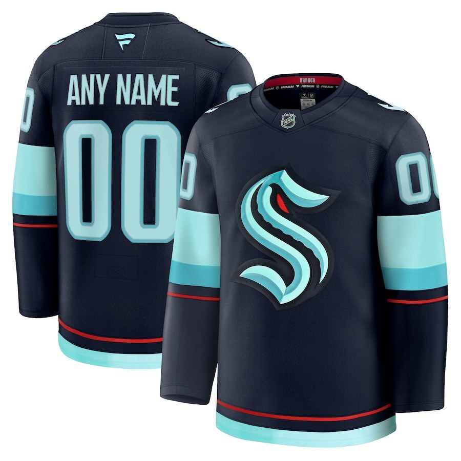 Seattle Kraken Fanatics Home Premium Custom Jersey - Deep Sea Blue