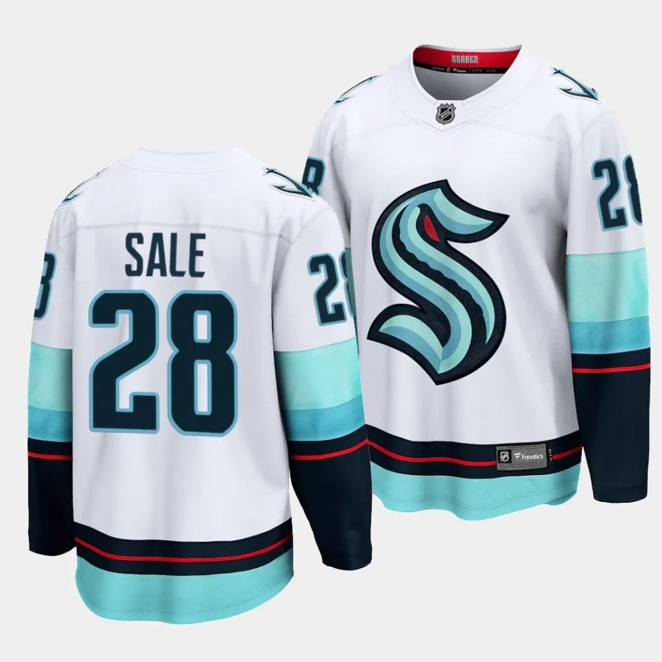 Seattle Kraken #28 Eduard Sale Away White Jersey 2023 NHL Draft