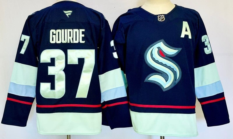 Seattle Kraken #37 Yanni Gourde Style 1