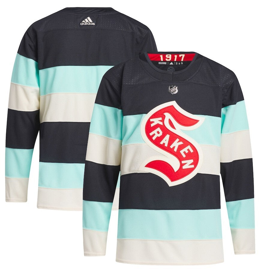 Seattle Kraken adidas 2024 NHL Winter Classic Primegreen Authentic Jersey - Deep Sea Blue