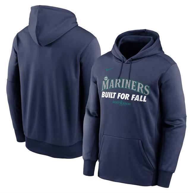 Seattle Mariners Navy 2025 Postseason Collection Therma Hoodie