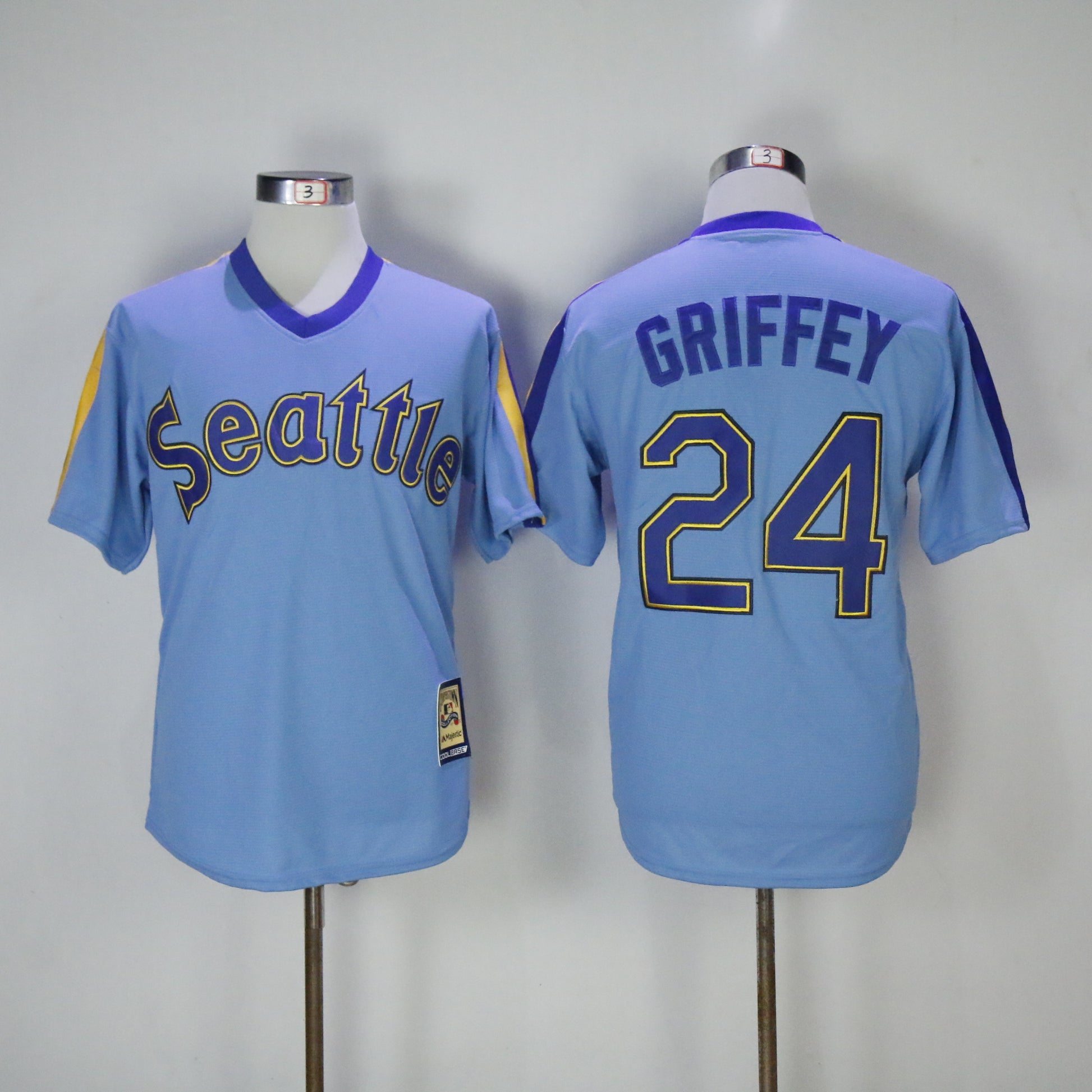 Seattle Mariners #24 Ken Griffey Mariners 24 Blue Pullover Fan Retro