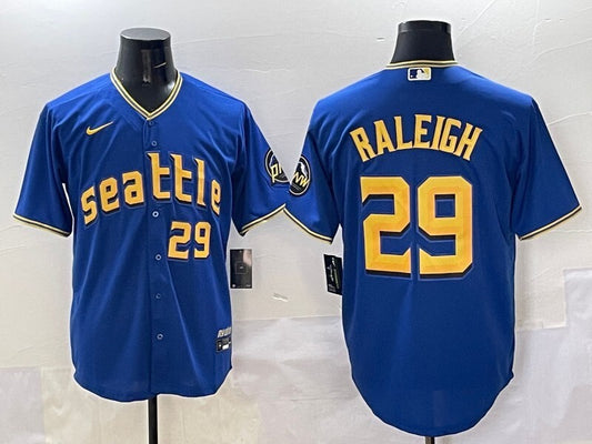 Seattle Mariners #29 Cal Raleigh Mariners City Adult Style 3