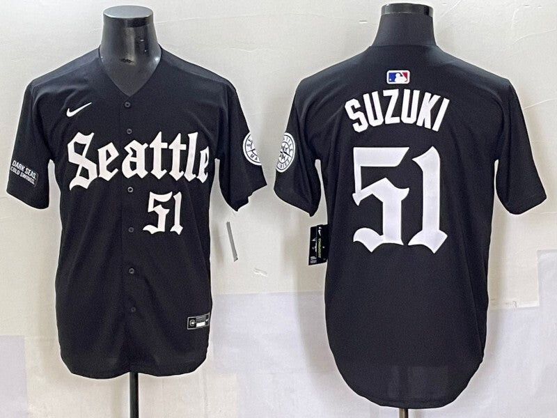 Seattle Mariners #51 Ichiro Suzuki Mariners 5 Collaboration Style 2