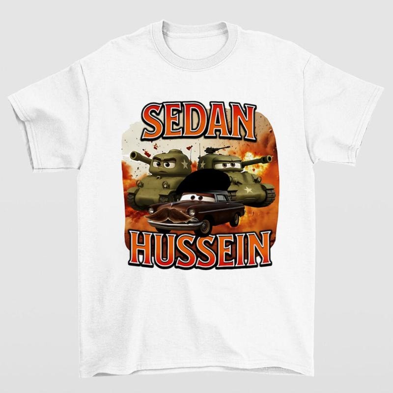 Sedan Hussein Cartoon Parody T Shirt Fun and Stylish for Animation Fans Hoodie, Sweatshirt | InkThreadWorks.com