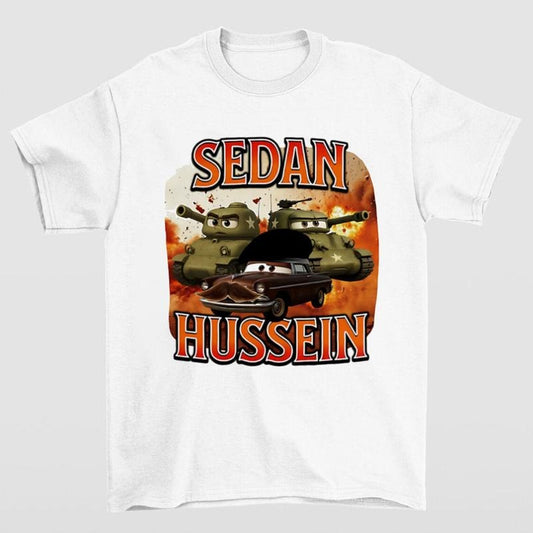 Sedan Hussein Cartoon Parody T Shirt Fun and Stylish for Animation Fans Hoodie, Sweatshirt | InkThreadWorks.com