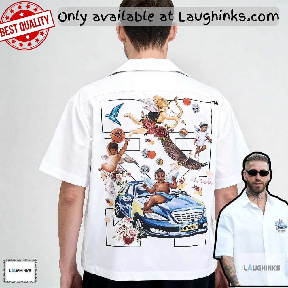 Sergio Ramos La 2025 Fresco Arrow Off White Hawaiian Shirt Aop Replica