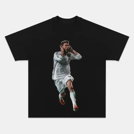 Sergio Ramos T-Shirt, Sergio Ramos Funny Vintage Graphic Tees, Unisex Soccer Shirt, Sport Merch, Gift For Fan, Cotton comfort Menswear Womenswear Streetwear