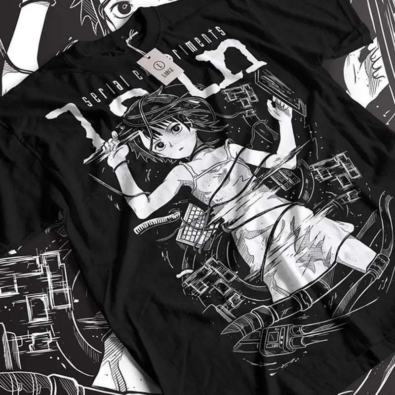 Serial Experiments Lain T Shirt, Science Fiction Anime Graphic Tee Men & Women
