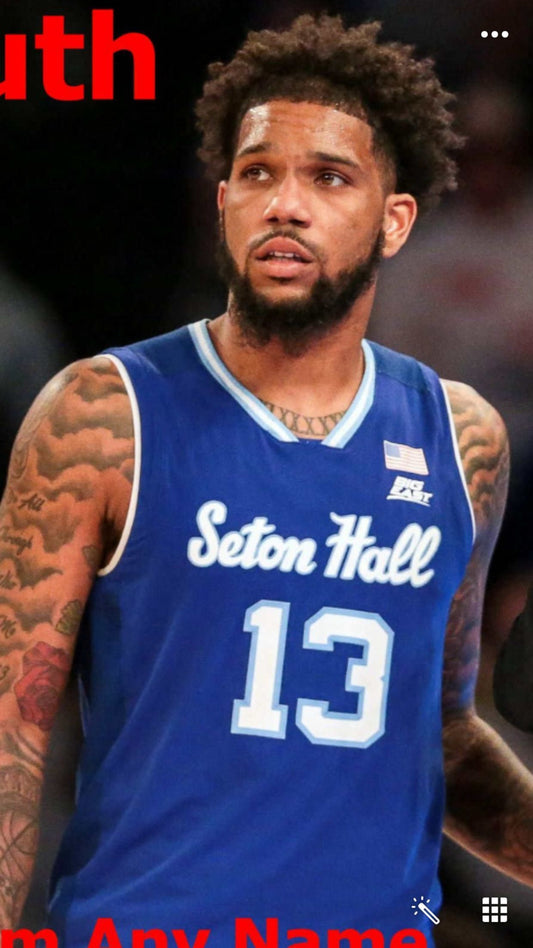 Seton Hall Pirates #13 Myles Powell Style 2