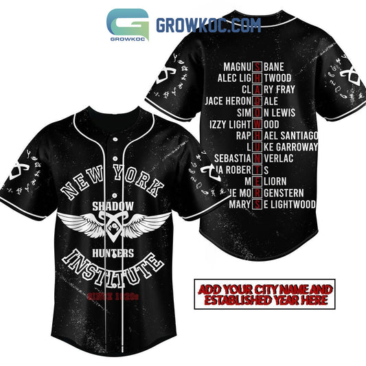 Shadow Hunters New York Institute Sicne 1920s Personalized Baseball Jersey
