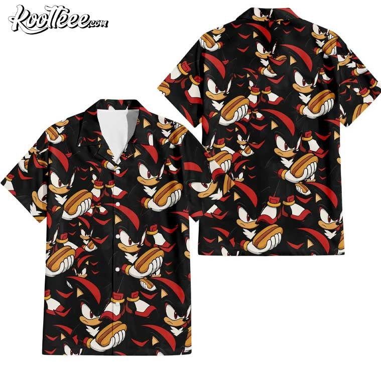 Shadow The Hedgehog Hot Dog Hawaiian Shirt