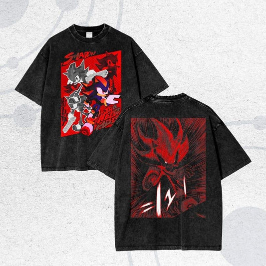 Shadow the Hedgehog Anime T-Shirt - Oversize Tee, The Hedgehog, Shadow the Hedgehog, Perfect Gift for Himstyle{n002}9