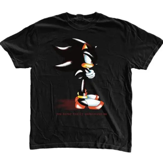 Shadow the Hedgehog Who I Am T-Shirt, Sonic Adventure Shirt, Unisex Vintage Graphic Tees Gothic Grunge Y2k , Funny Dumb Tee, Meme Shirt, Streetwear
