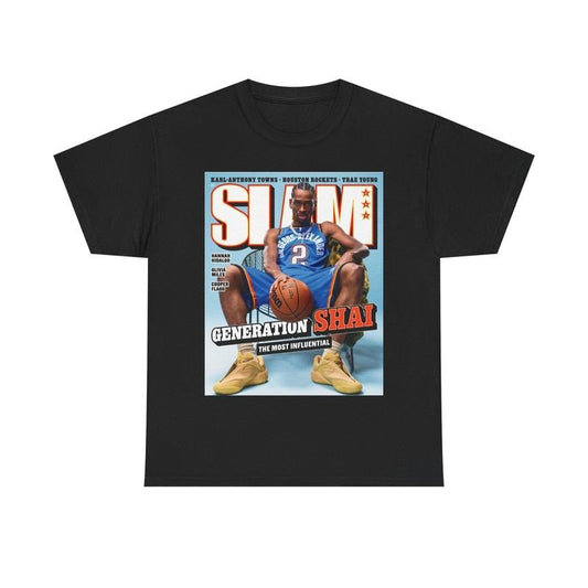 Shai Gilgeous-Alexander Oklahoma City Slam Cover Tee T-Shirt, Gift For Fan Hoodie, Sweatshirt | InkThreadWorks.com