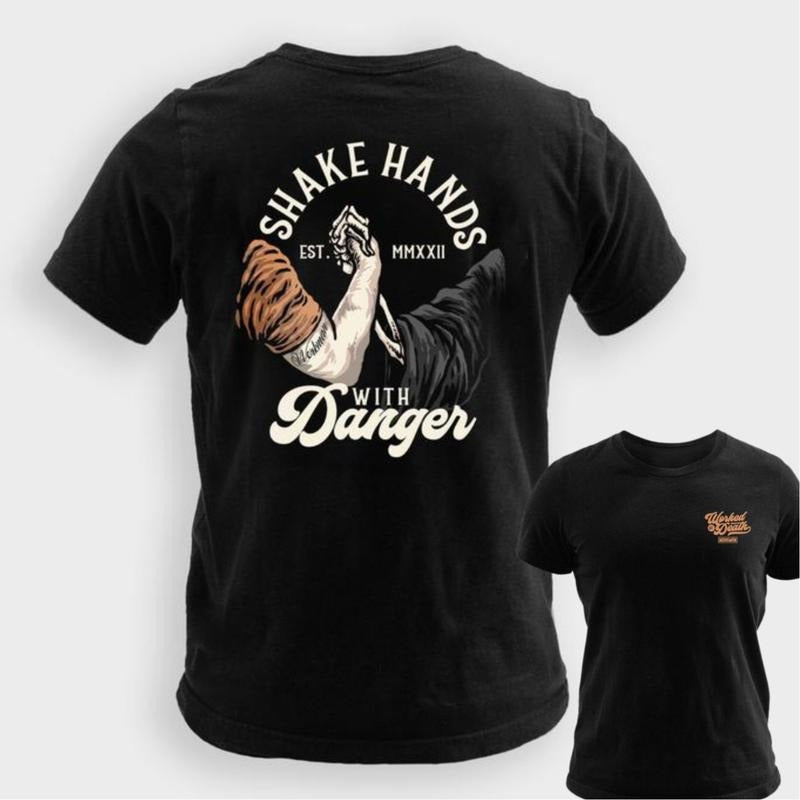 Shake Hands With Danger - T-Shirt DRG wompwompmrcomershirt Hoodie, Sweatshirt | InkThreadWorks.com
