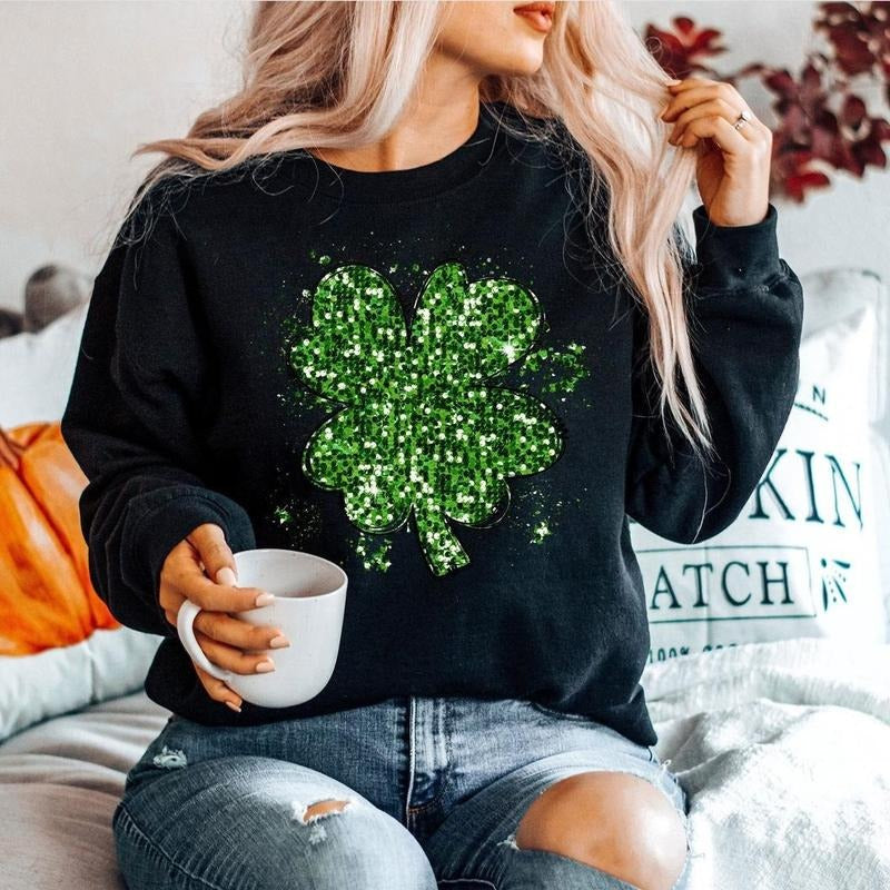 Shamrock Sweatshirt, St Patricks Day Sweatshirt, Irish Sweatshirt T-Shirts, Hoodie | InkThreadWorks.com
