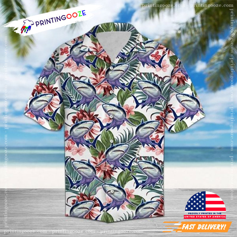 Shark Flower Hawaiian Shirt