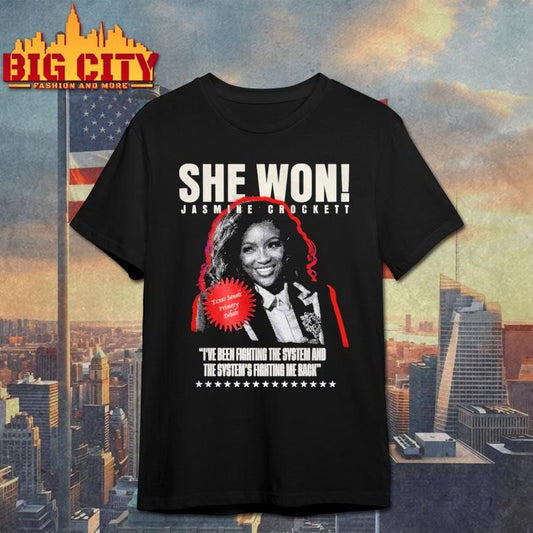 She Won Jasmine Crockett Shirt