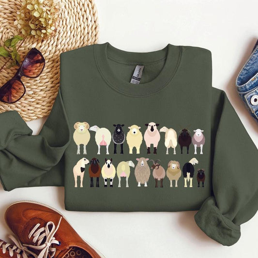 Sheep Breeds Farm Animal Lover Sweatshirt T-Shirts, Hoodie | InkThreadWorks.com