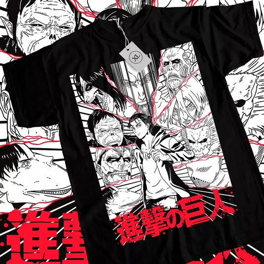 Shingeki No Kyojin T-Shirt Attack on Titan Levi Shirt Anime Aot Manga All Size Unisex Tee