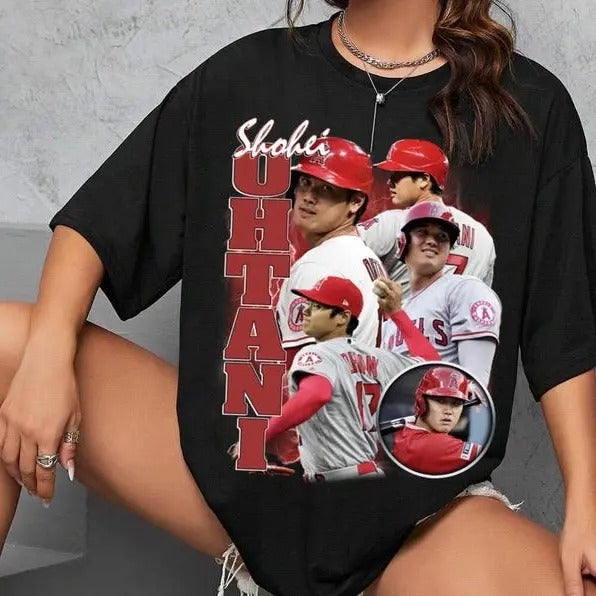 Shohei Ohtani Shirt American Sport Player Athlete Champion Tshirt Fans Oversized Top Womenswear Original