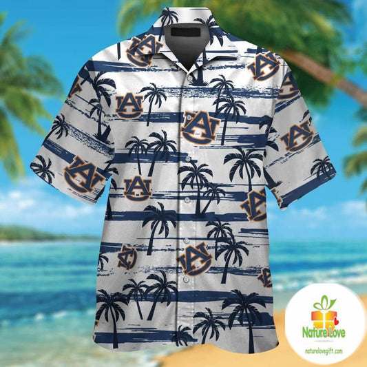 Auburn Tigers Hawaiian Shirt Short Sleeve Tropical Button Up
