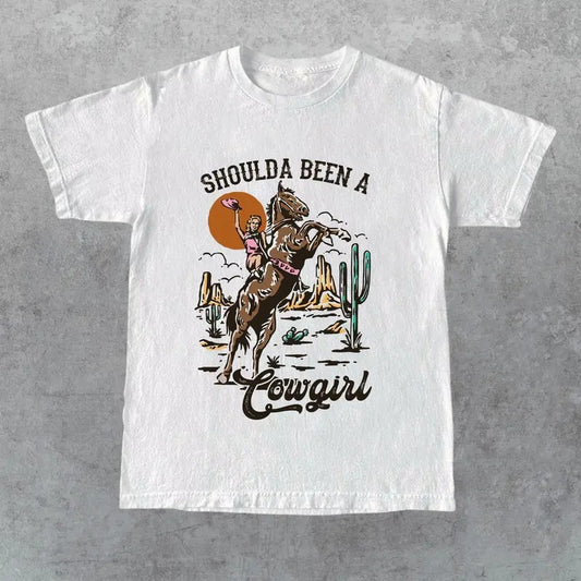 Should A Been A Cowgirl T-Shirt, Retro Cowgirl T-Shirt, Western Graphic Tee, Cowgirl Tshirt, Gift for Her, Gift for Him, Gift for Friend