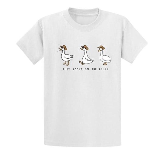 Silly Goose on the Loose Shirt, Funny Goose Sweatshirt, Goose Sweaters Goose University Goose On The Loose Animal Hoodie