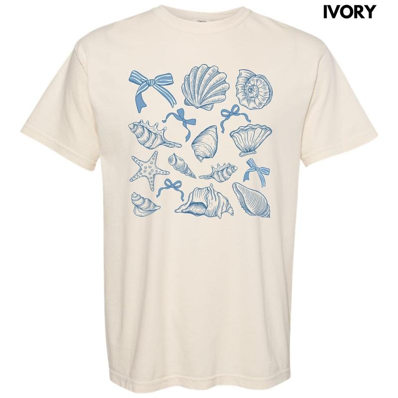 Simple Seashells Comfort Colors T-Shirt 'NLB' Hoodie, Sweatshirt | InkThreadWorks.com