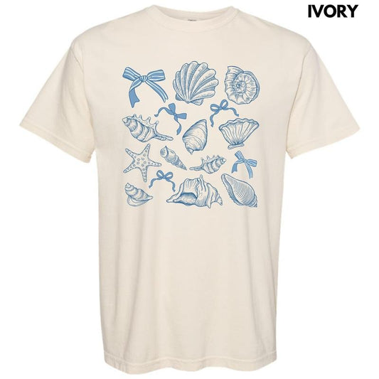 Simple Seashells Comfort Colors T-Shirt 'NLB' Hoodie, Sweatshirt | InkThreadWorks.com