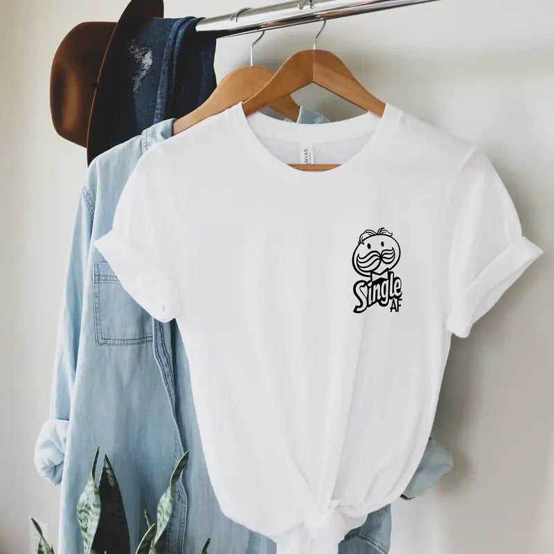 Single AF Tshirt Casual Comfortable Fabric Fit T-Shirt Top Hoodie, Sweatshirt | InkThreadWorks.com