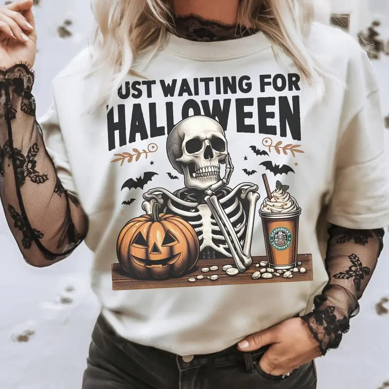 Skeleton  Halloween T-Shirt DRG, Retro halloween T-Shirt DRG, female skeleton T-shirt Hoodie, Sweatshirt | InkThreadWorks.com