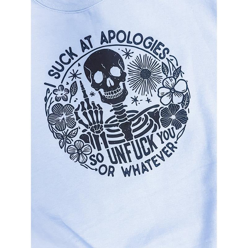 Skeleton Apologies Graphic Tee
