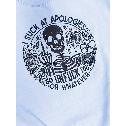 Skeleton Apologies Graphic Tee